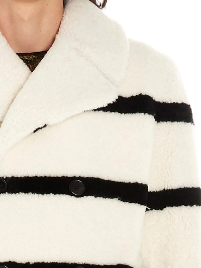 Shop Saint Laurent Men's White Wool Coat