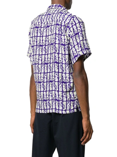 Shop Kenzo Men's Purple Viscose Shirt