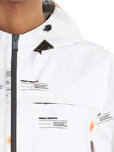 Shop Heron Preston Men's White Polyester Outerwear Jacket