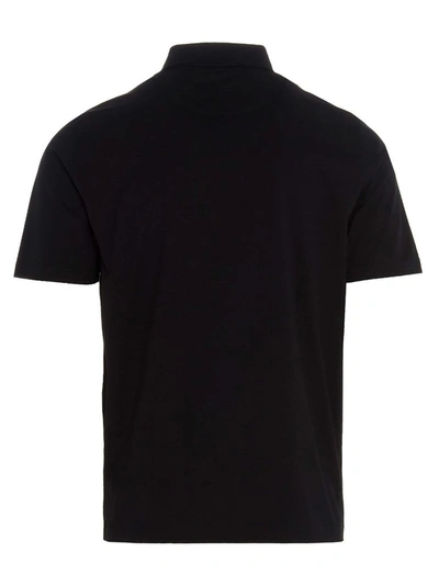Shop Prada Men's Black Cotton Polo Shirt