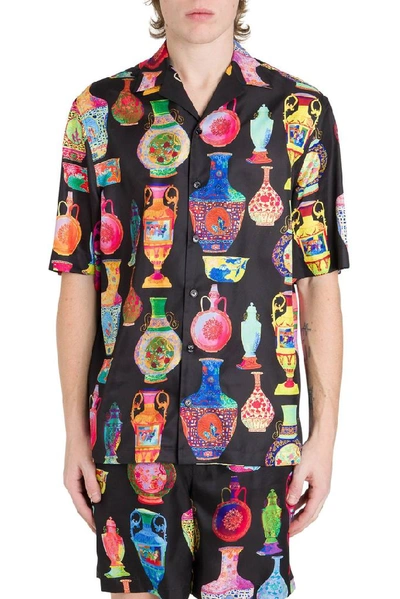 Shop Versace Men's Multicolor Polyester Shirt