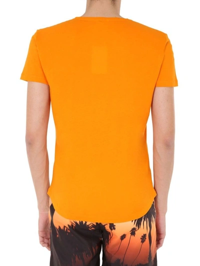 Shop Orlebar Brown Men's Orange Cotton T-shirt