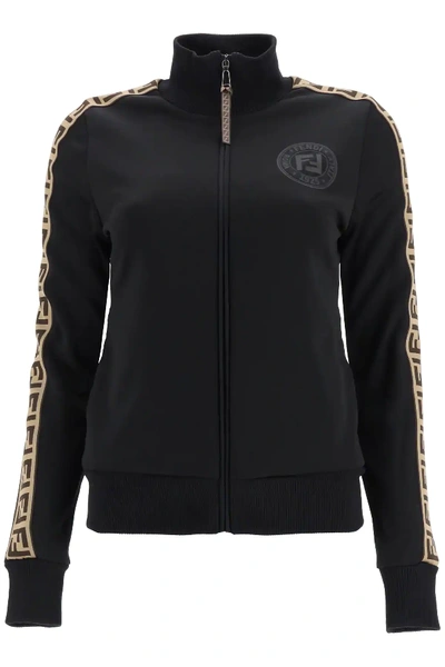 Shop Fendi Ff Track Jacket In Black