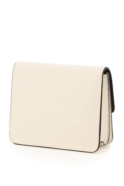 Shop Fendi Fab Crystal Bag In White,beige