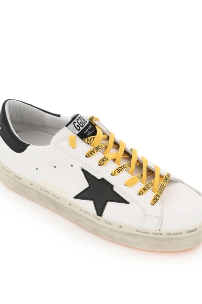 Shop Golden Goose Hi Star Sneakers In White,black