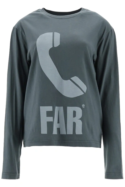Shop Telfar Telephone T-shirt In Grey