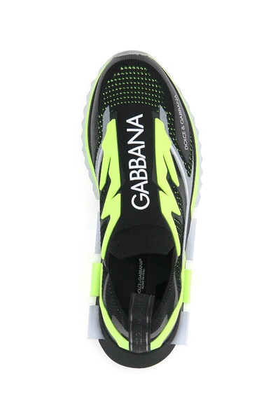 Shop Dolce & Gabbana Sorrento New Slip-on Sneakers In Black,green,grey