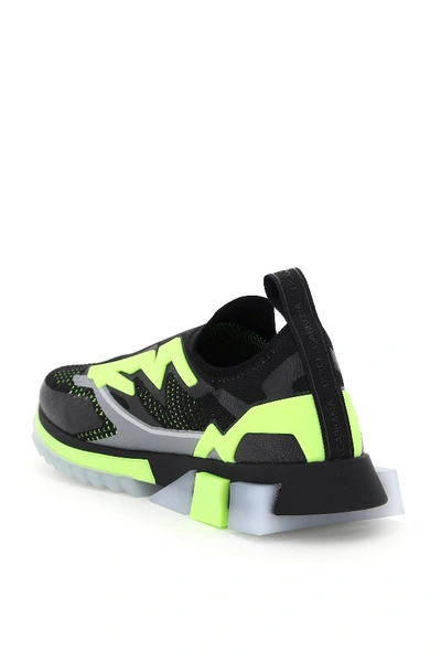 Shop Dolce & Gabbana Sorrento New Slip-on Sneakers In Black,green,grey