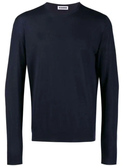 Shop Jil Sander Men's Blue Wool Sweater
