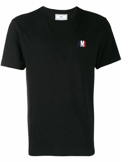 Shop Ami Alexandre Mattiussi Men's Black Cotton T-shirt