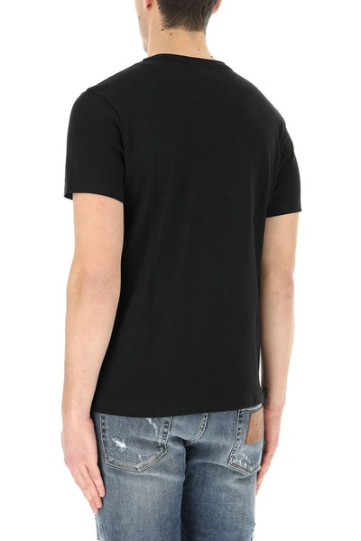 Shop Ami Alexandre Mattiussi Men's Black Cotton T-shirt
