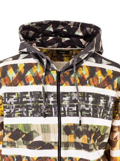 Shop Fendi Men's Multicolor Cotton Outerwear Jacket