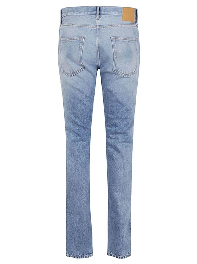 Shop Alanui Men's Light Blue Cotton Jeans
