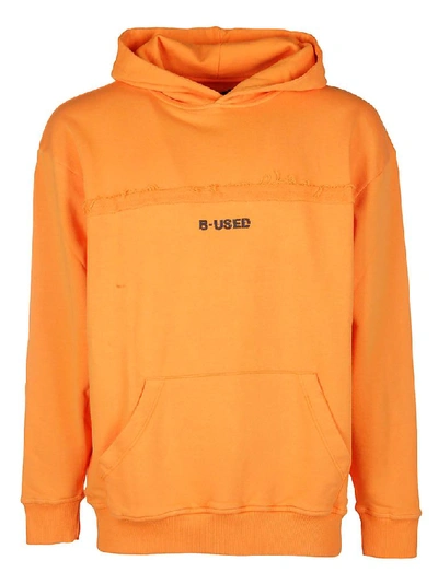 Shop B-used Men's Orange Cotton Sweatshirt