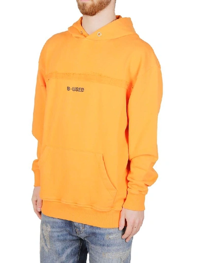 Shop B-used Men's Orange Cotton Sweatshirt