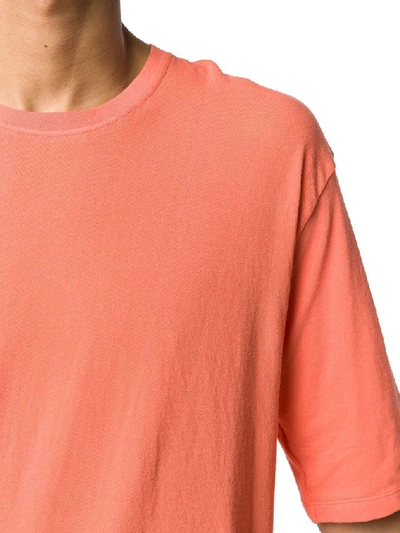 Shop Laneus Men's Orange Cotton T-shirt