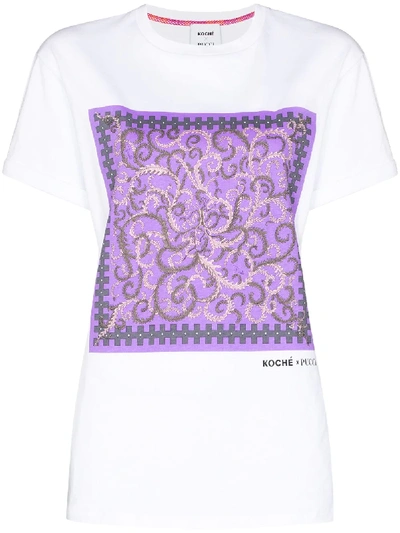 Shop Emilio Pucci Paisley-print T-shirt In White