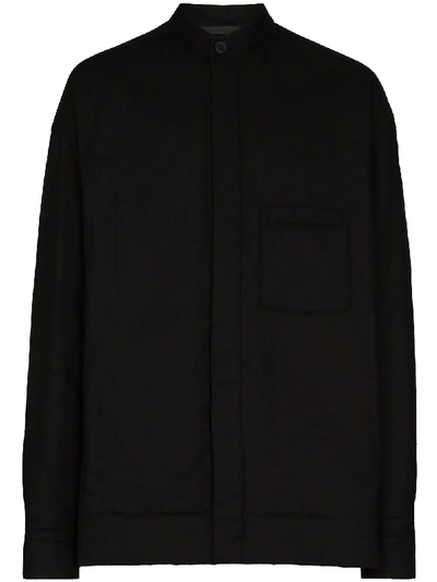 Shop Haider Ackermann Embroidered High-neck Shirt Jacket In Black