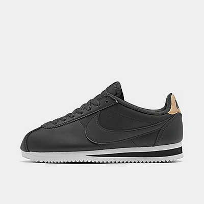 Shop Nike Women's Classic Cortez Leather Casual Shoes In Black