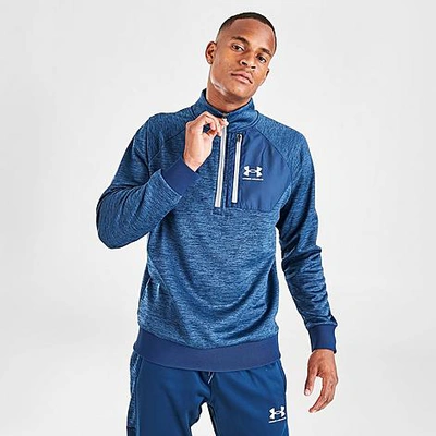 Under Armour Men's Af Half-zip Sweatshirt In Blue | ModeSens