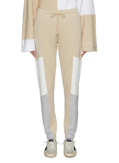 Shop Ninety Percent Panelled Sweatpants In Neutral