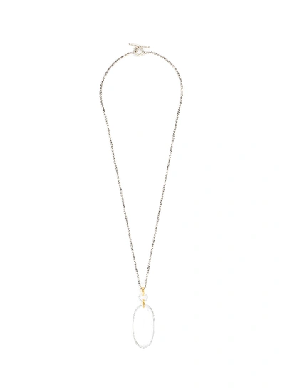 Shop Philippe Audibert 'hermione' Linked Pendant Long Necklace In Metallic