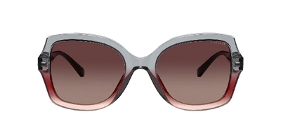 Shop Coach Woman Sunglasses Hc8295 L1147 In Burgundy Grey Gradient