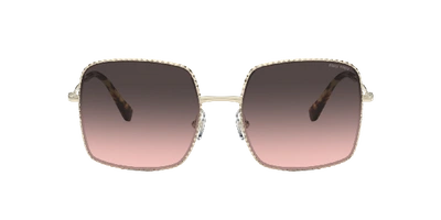 Shop Miu Miu Woman Sunglasses Mu 61vs In Pink Gradient Grey