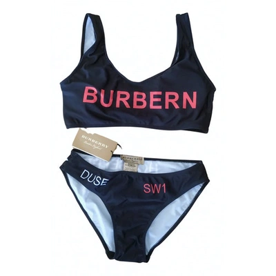 Pre-owned Burberry Black Cotton Swimwear