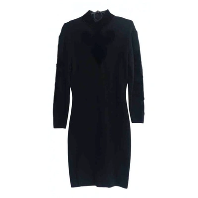 Pre-owned Christian Lacroix Wool Mini Dress In Black