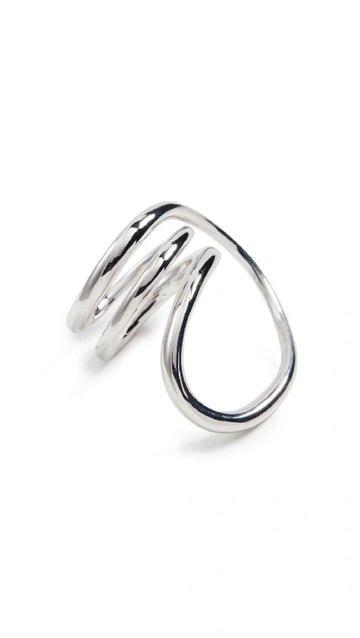 Shop Charlotte Chesnais Round Trip Ring In Argent