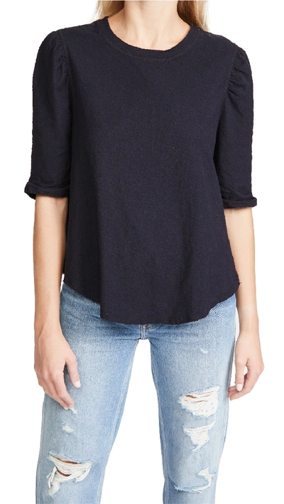 Shop Free People Just A Puff Top In Black