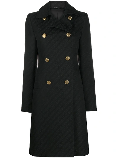Shop Givenchy Double-breasted Coat In Black