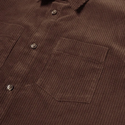 Shop Apc A.p.c. Joe Corduroy Overshirt In Brown