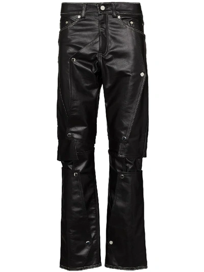 Shop Nounion Aventura Panelled Trousers In Black