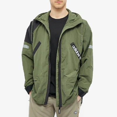 Shop Adidas Originals Adidas Adv Zip Windbreaker In Green