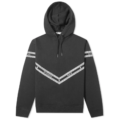 Shop Givenchy Chain Print Hoody In Black