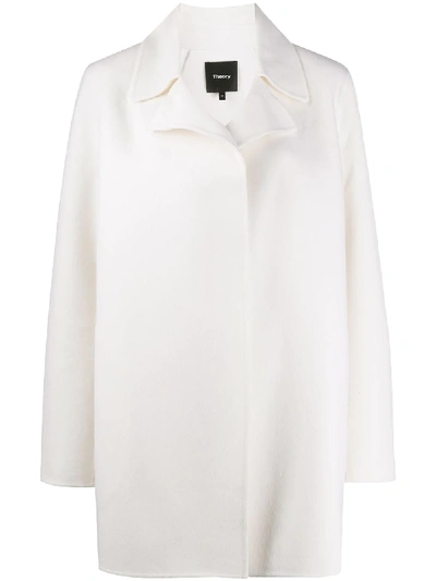 Shop Theory Clairene Wool Coat In White