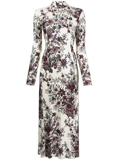 Shop Paco Rabanne Paisley Print Stretch-jersey Dress In Neutrals