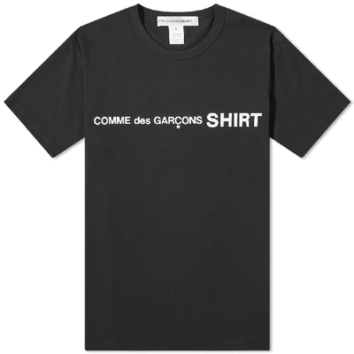 Shop Comme Des Garçons Shirt Comme Des Garcons Shirt Logo Tee In Black