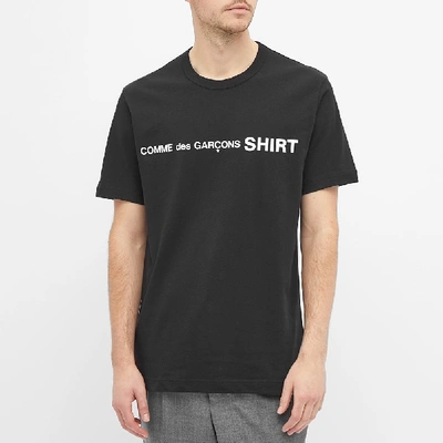 Shop Comme Des Garçons Shirt Comme Des Garcons Shirt Logo Tee In Black
