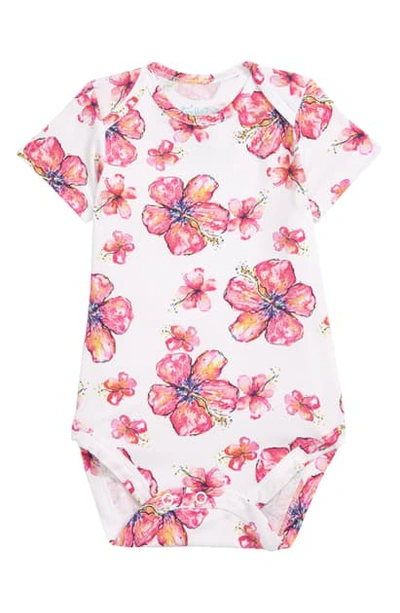 Shop Coco Moon Hibiscus Floral Bodysuit In Pink