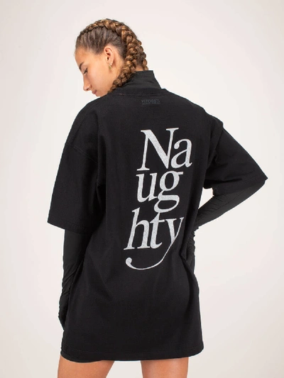 Shop Vetements Jersey Naughty Pigs T-shirt In Black