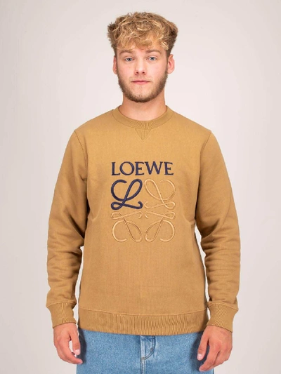 Shop Loewe Anagram Sweatshirt Camel In Brown