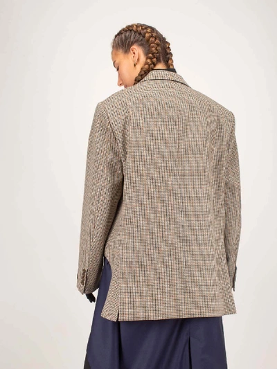 Shop Vetements Tailoring Cut Out Jacket Check In Brown