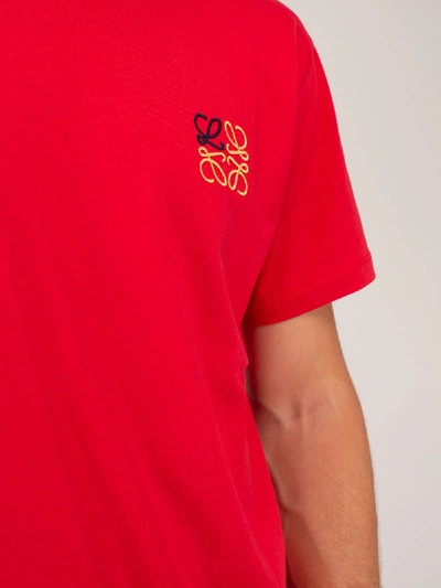 Shop Loewe Anagram T-shirt Red