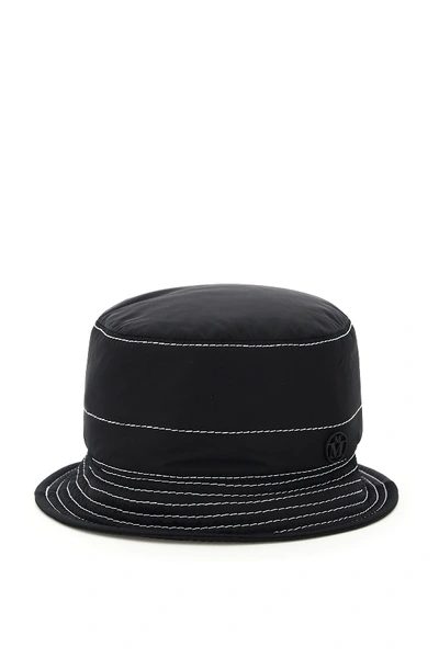 Shop Maison Michel Axel Nylon Bucket Hat In Black (black)