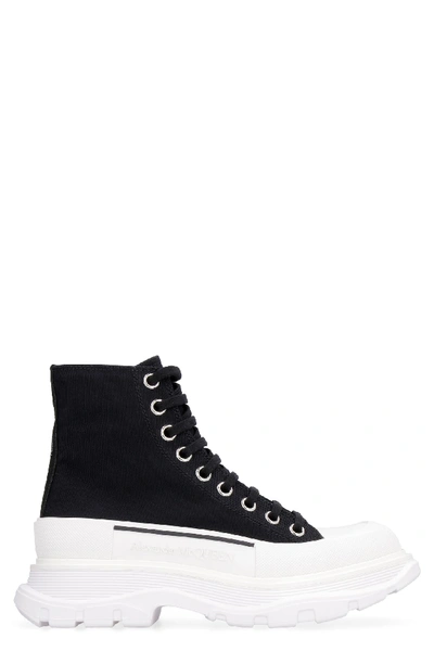 Shop Alexander Mcqueen Tread Slick Sneakers In Black