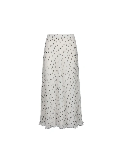 Shop Ganni Skirt In Egret