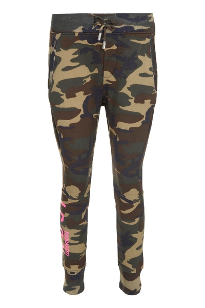 Shop Dsquared2 Camouflage Print Cotton Sweatpants In Multicolor